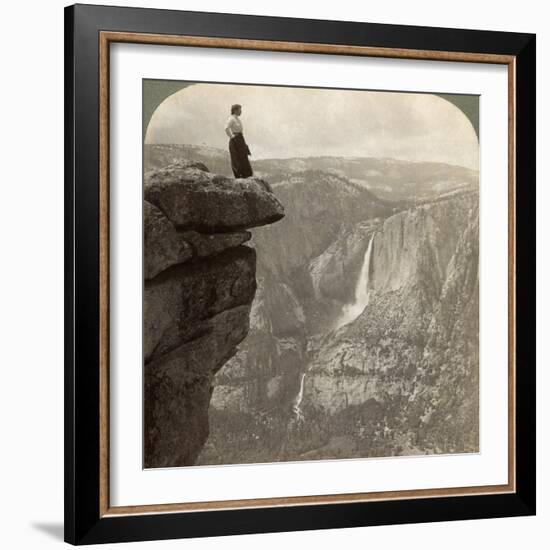 View from Glacier Point, Yosemite Valley, California, USA, 1902-Underwood & Underwood-Framed Giclee Print