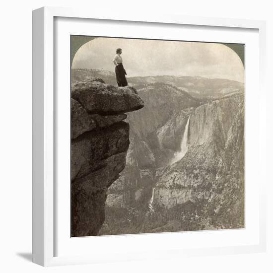 View from Glacier Point, Yosemite Valley, California, USA, 1902-Underwood & Underwood-Framed Giclee Print