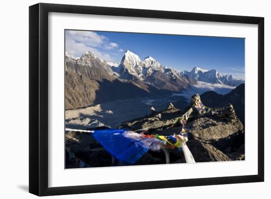 View from Gokyo Ri, 5300 Metres, Dudh Kosi Valley, Solu Khumbu (Everest) Region, Nepal, Himalayas-Ben Pipe-Framed Photographic Print