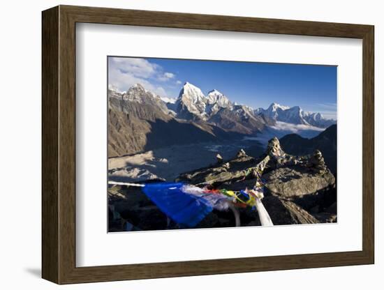 View from Gokyo Ri, 5300 Metres, Dudh Kosi Valley, Solu Khumbu (Everest) Region, Nepal, Himalayas-Ben Pipe-Framed Photographic Print