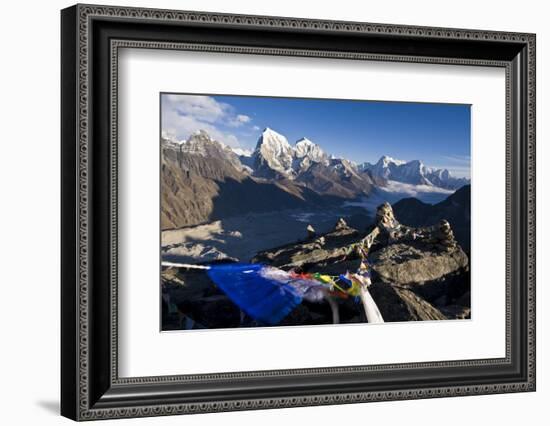 View from Gokyo Ri, 5300 Metres, Dudh Kosi Valley, Solu Khumbu (Everest) Region, Nepal, Himalayas-Ben Pipe-Framed Photographic Print