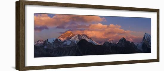 View from Gokyo Ri, Mt Everest, Mt Lhotse, Dudh Kosi Valley, Solu Khumbu (Everest) Region, Nepal-Ben Pipe-Framed Photographic Print