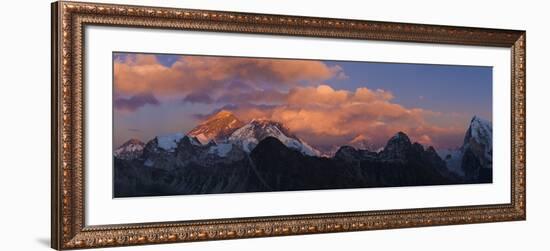 View from Gokyo Ri, Mt Everest, Mt Lhotse, Dudh Kosi Valley, Solu Khumbu (Everest) Region, Nepal-Ben Pipe-Framed Photographic Print