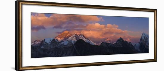 View from Gokyo Ri, Mt Everest, Mt Lhotse, Dudh Kosi Valley, Solu Khumbu (Everest) Region, Nepal-Ben Pipe-Framed Photographic Print