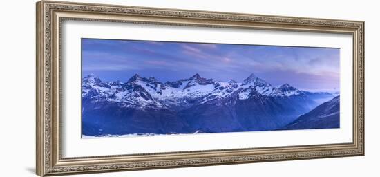 View from Gornergrat Above Zermatt, Valais, Switzerland-Jon Arnold-Framed Photographic Print