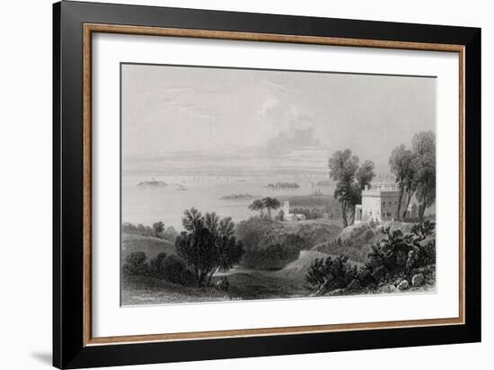 View from Gowanus Heights, Brooklyn-William Henry Bartlett-Framed Giclee Print