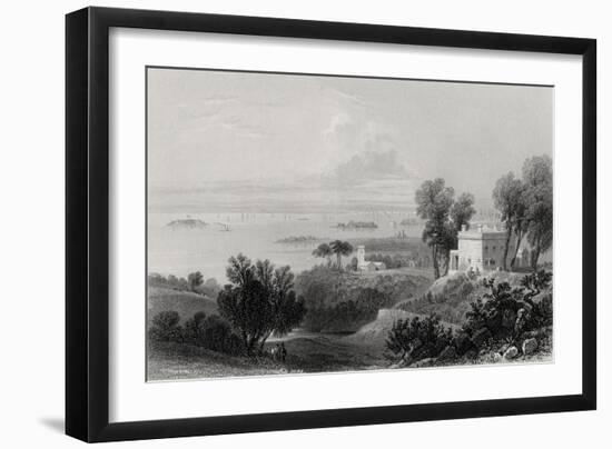 View from Gowanus Heights, Brooklyn-William Henry Bartlett-Framed Giclee Print