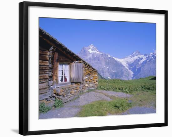 View from Grindelwald-Frist to Wetterhorn and Shreckhorn Mountains, Switzerland-Hans Peter Merten-Framed Photographic Print