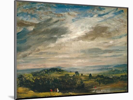 View from Hampstead Heath, Looking towards Harrow, 1821 (Oil on Paper)-John Constable-Mounted Giclee Print