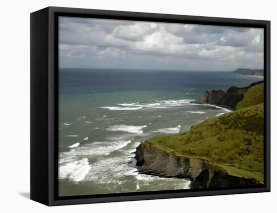 View from High, Basque Coast, Wild, Spain-Groenendijk Peter-Framed Premier Image Canvas