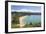 View from hillside over the sandy beach at Little Kaiteriteri, Kaiteriteri, Tasman, South Island, N-Ruth Tomlinson-Framed Photographic Print