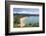 View from hillside over the sandy beach at Little Kaiteriteri, Kaiteriteri, Tasman, South Island, N-Ruth Tomlinson-Framed Photographic Print