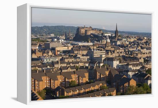 View from Holyrood Park over City Rooftops to Edinburgh Castle, City of Edinburgh, Scotland-Ruth Tomlinson-Framed Premier Image Canvas