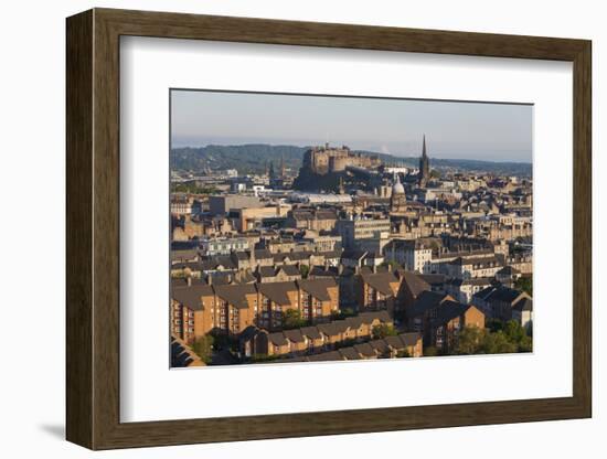 View from Holyrood Park over City Rooftops to Edinburgh Castle, City of Edinburgh, Scotland-Ruth Tomlinson-Framed Photographic Print