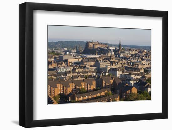 View from Holyrood Park over City Rooftops to Edinburgh Castle, City of Edinburgh, Scotland-Ruth Tomlinson-Framed Photographic Print