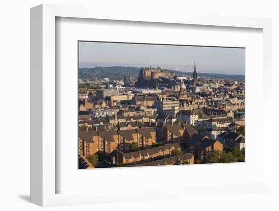 View from Holyrood Park over City Rooftops to Edinburgh Castle, City of Edinburgh, Scotland-Ruth Tomlinson-Framed Photographic Print