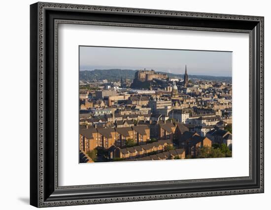 View from Holyrood Park over City Rooftops to Edinburgh Castle, City of Edinburgh, Scotland-Ruth Tomlinson-Framed Photographic Print