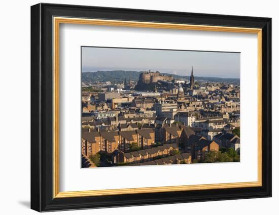 View from Holyrood Park over City Rooftops to Edinburgh Castle, City of Edinburgh, Scotland-Ruth Tomlinson-Framed Photographic Print