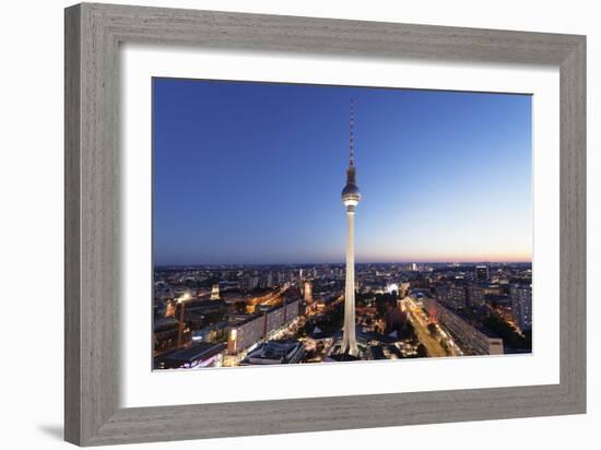 View from Hotel Park Inn over Alexanderplatz Square, Berliner Fernsehturm TV Tower, Berlin, Germany-Markus Lange-Framed Photographic Print