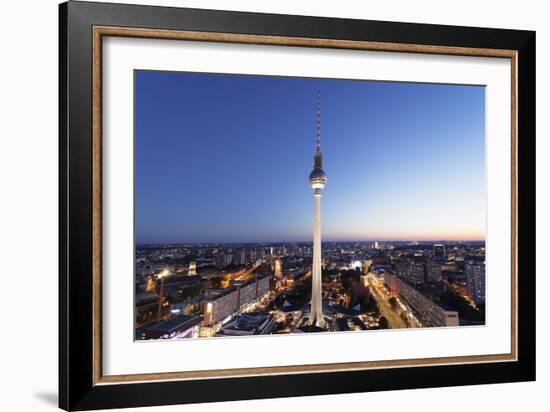 View from Hotel Park Inn over Alexanderplatz Square, Berliner Fernsehturm TV Tower, Berlin, Germany-Markus Lange-Framed Photographic Print