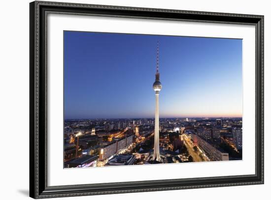 View from Hotel Park Inn over Alexanderplatz Square, Berliner Fernsehturm TV Tower, Berlin, Germany-Markus Lange-Framed Photographic Print