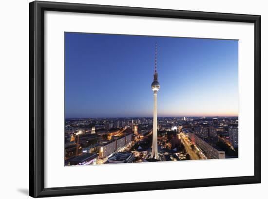 View from Hotel Park Inn over Alexanderplatz Square, Berliner Fernsehturm TV Tower, Berlin, Germany-Markus Lange-Framed Photographic Print