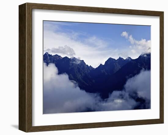 View from Huayna Picchu, Vilcabamba, Andes Mountains, Peru, South America-Simon Montgomery-Framed Photographic Print