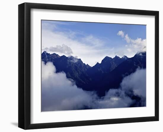 View from Huayna Picchu, Vilcabamba, Andes Mountains, Peru, South America-Simon Montgomery-Framed Photographic Print