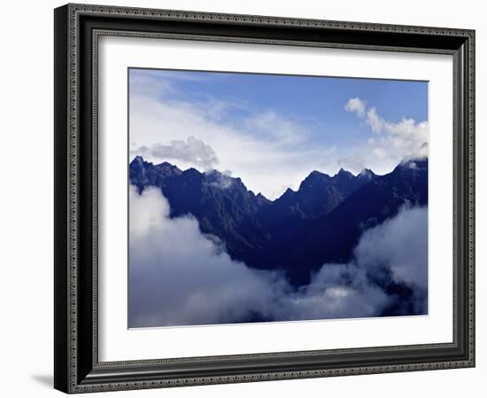 View from Huayna Picchu, Vilcabamba, Andes Mountains, Peru, South America-Simon Montgomery-Framed Photographic Print