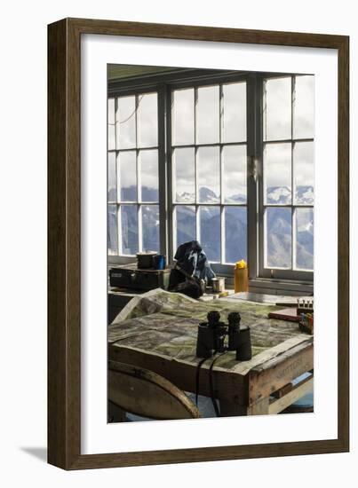 View From Inside A Fire Lookout In The North Cascade Mountain Range In Washington During Summer-Hannah Dewey-Framed Photographic Print