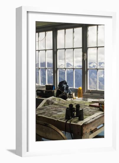 View From Inside A Fire Lookout In The North Cascade Mountain Range In Washington During Summer-Hannah Dewey-Framed Photographic Print