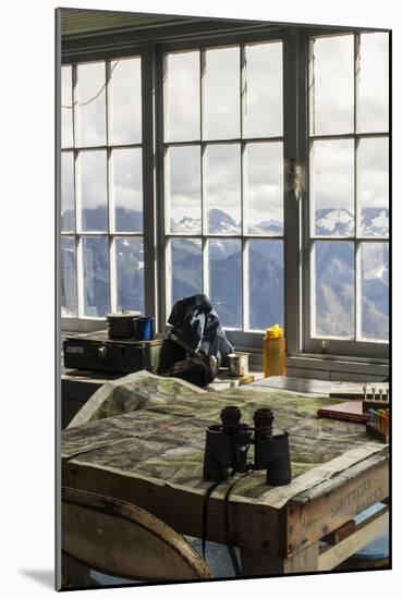 View From Inside A Fire Lookout In The North Cascade Mountain Range In Washington During Summer-Hannah Dewey-Mounted Photographic Print