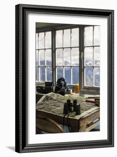 View From Inside A Fire Lookout In The North Cascade Mountain Range In Washington During Summer-Hannah Dewey-Framed Photographic Print