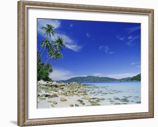 View from Kecil (Little) Towards Besar (Big), the Two Perhentian Islands, Terengganu, Malaysia-Robert Francis-Framed Photographic Print