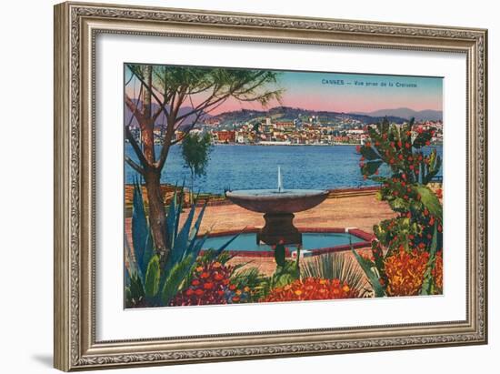 View from La Croisette, Cannes, France-null-Framed Art Print