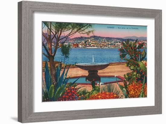 View from La Croisette, Cannes, France-null-Framed Art Print