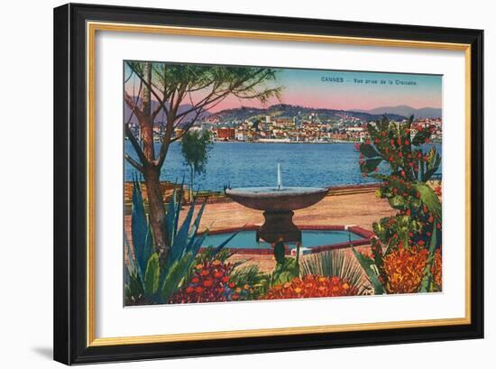 View from La Croisette, Cannes, France-null-Framed Art Print