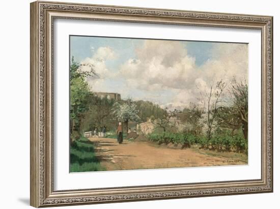 View from Louveciennes, 1869-70-Camille Pissarro-Framed Giclee Print