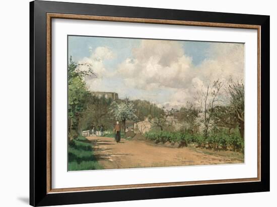 View from Louveciennes, 1869-70-Camille Pissarro-Framed Giclee Print