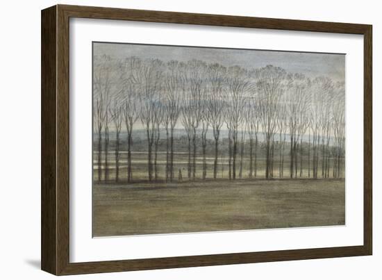 View from Merton College, 28 February 1791 (Watercolour over Graphite, on Paper)-John Baptist Malchair-Framed Giclee Print