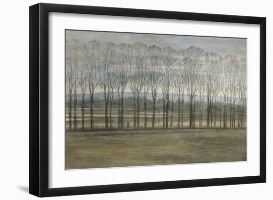 View from Merton College, 28 February 1791 (Watercolour over Graphite, on Paper)-John Baptist Malchair-Framed Giclee Print