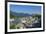 View from Moenchsberg Hill across Salzach River with Cathedral, Collegiate Church and Fortress Hohe-Hans-Peter Merten-Framed Photographic Print