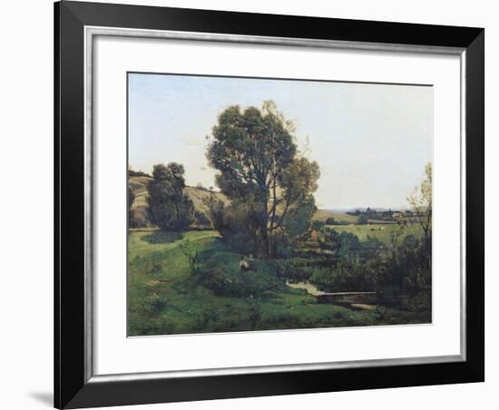 View from Moncel-Sur-Seine, circa 1868-Henri-Joseph Harpignies-Framed Giclee Print