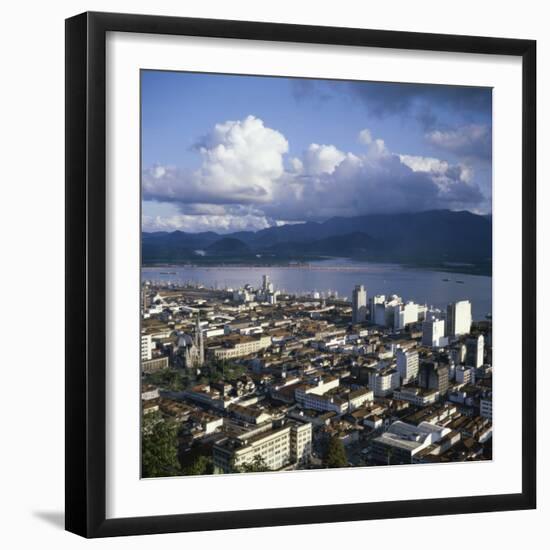 View from Monte Serrat Santos Sao Paulo, Brazil-null-Framed Photographic Print