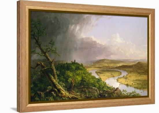 View from Mount Holyoke, Northampton, Massachusetts, after a Thunderstorm—The Oxbow, 1836-Thomas Cole-Framed Premier Image Canvas