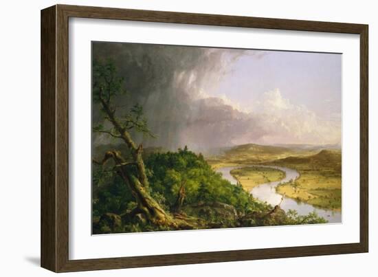 View from Mount Holyoke, Northampton, Massachusetts, after a Thunderstorm—The Oxbow, 1836-Thomas Cole-Framed Premium Giclee Print