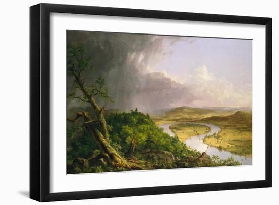 View from Mount Holyoke, Northampton, Massachusetts, after a Thunderstorm—The Oxbow, 1836-Thomas Cole-Framed Premium Giclee Print