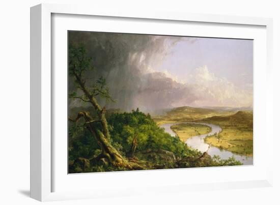 View from Mount Holyoke, Northampton, Massachusetts, after a Thunderstorm—The Oxbow, 1836-Thomas Cole-Framed Premium Giclee Print