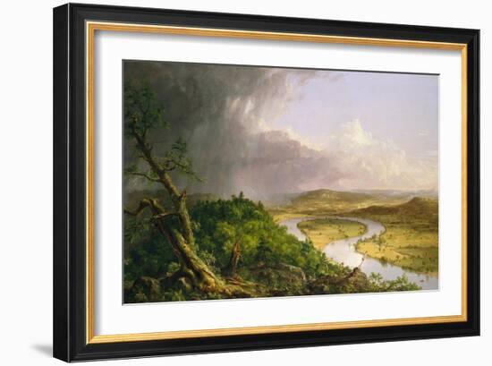 View from Mount Holyoke, Northampton, Massachusetts, after a Thunderstorm—The Oxbow, 1836-Thomas Cole-Framed Premium Giclee Print