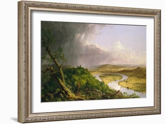 View from Mount Holyoke, Northampton, Massachusetts, after a Thunderstorm—The Oxbow, 1836-Thomas Cole-Framed Giclee Print